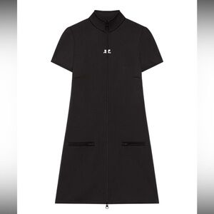 Courrèges zip-front short-sleeve dress